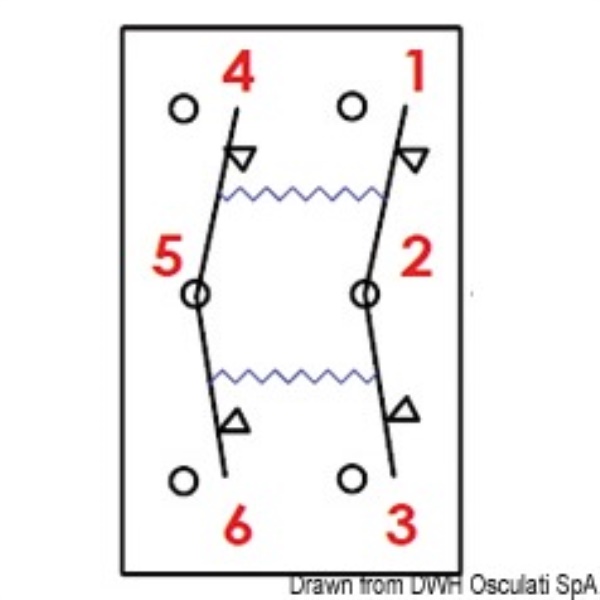 Interruttore Marina R II (ON)-OFF-(ON) - 14.298.03