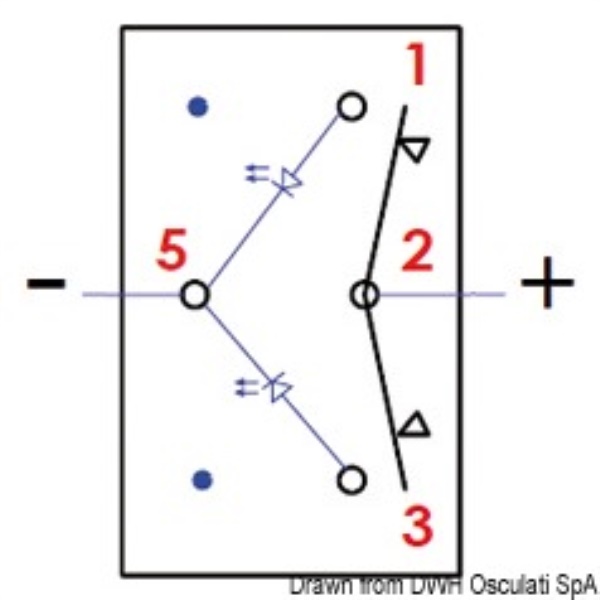 Interruttore Marina R II (ON)-OFF-(ON) - 14.298.05