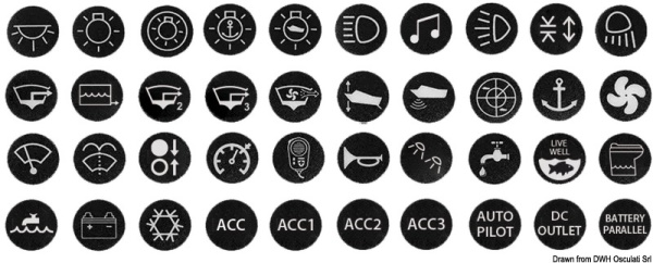 Set 40 stickers per interruttori antivandalo - 14.215.25