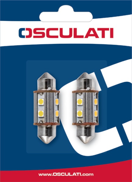 2 Lampadine LED a siluro 36 mm 2W - 14.300.33