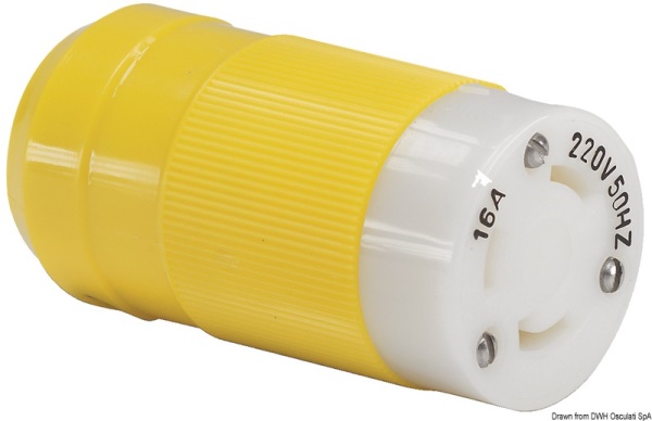 Spina inox Marinco femmina 16 A - 14.305.00