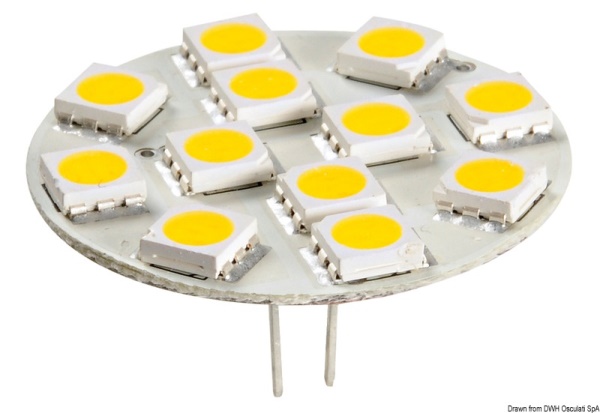 Lampadina 12 LED G4 Ø 30 mm attacco posteriore - 14.450.02