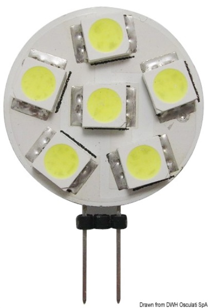 Lampadina 6 LED G4 Ø 24 mm attaco laterale - 14.450.05