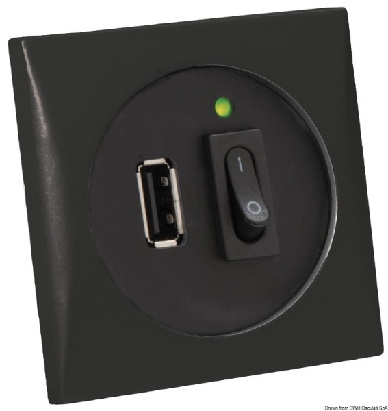 Presa USB nera 12/24 V - 14.494.11