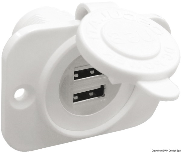 Presa incasso doppia USB bianca - 14.516.11