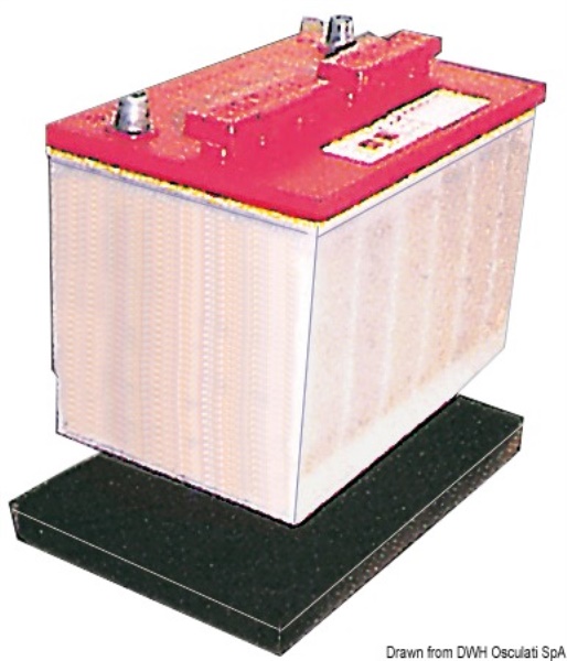 Vassoio in gomma per batteria grande - 14.549.02