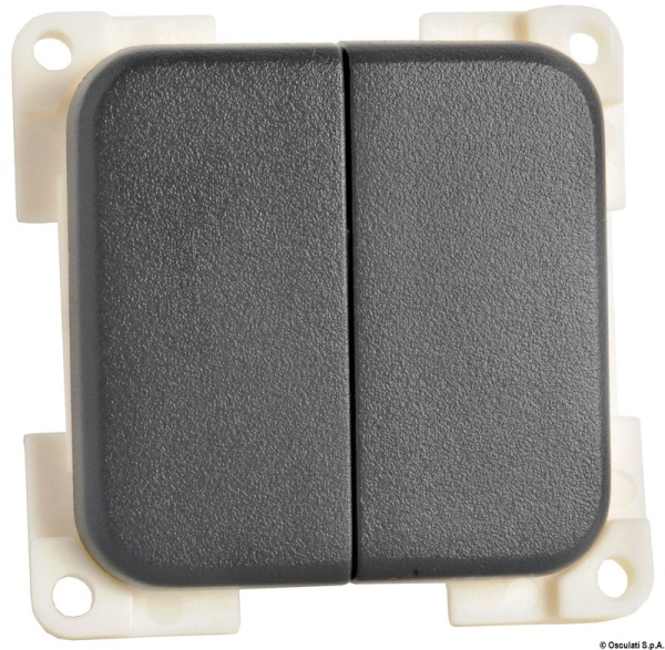 Interruttore ON-OFF grigio doppio - 14.650.02