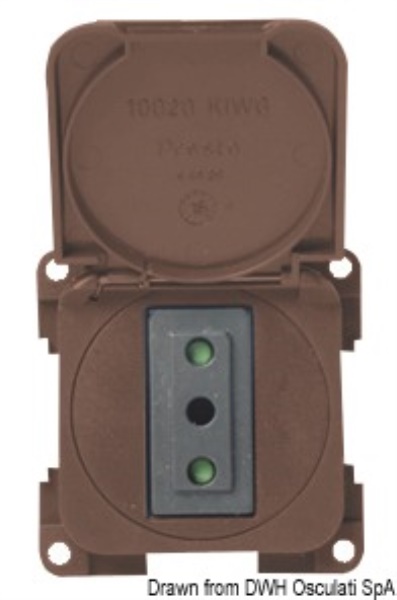 Presa bipolare marrone - 14.663.01