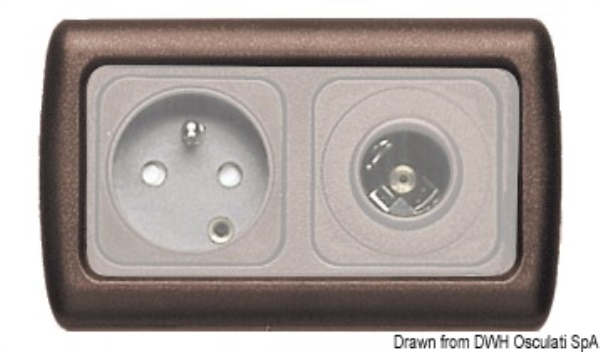 Cornice doppia marrone - 14.665.03