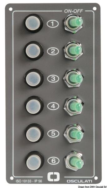 Pannello Elite 6 interruttori - 14.700.00