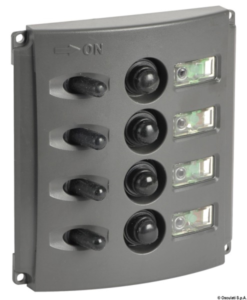 Pannello elettrico fusibili automatici doppio LED - 14.850.04