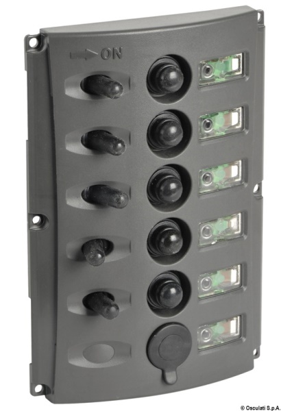 Pannello elettrico fusibili automatici doppio LED - 14.850.05