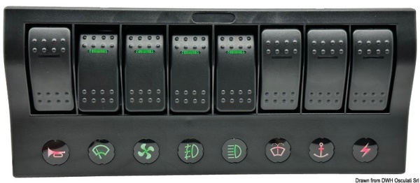 Pannello elettrico PCP Compact 8 interruttori - 14.860.08