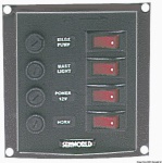Osculati - Pannello 4 interruttori verticale