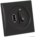 Osculati - Presa USB nera 12/24 V