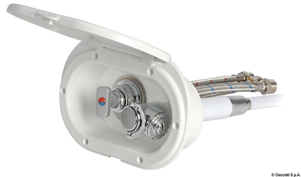Box doccia bianco tubo PVC 4 m uscita posteriore - 15.240.02