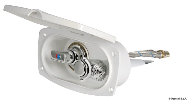 Box doccia New Edge bianca tubo PVC 4 m uscita posteriore - 15.257.02