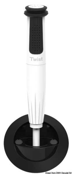 Doccia Twist fredda dritta nera - 15.290.12