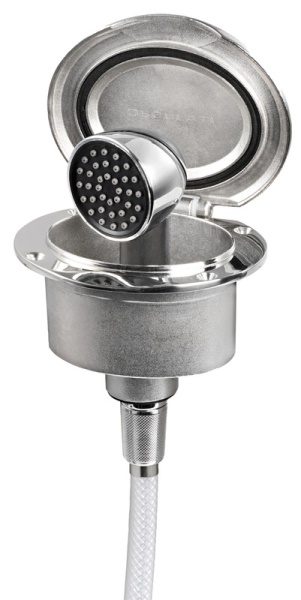 Box Elissa inox con doccia tubo PVC 4 m - 15.305.01