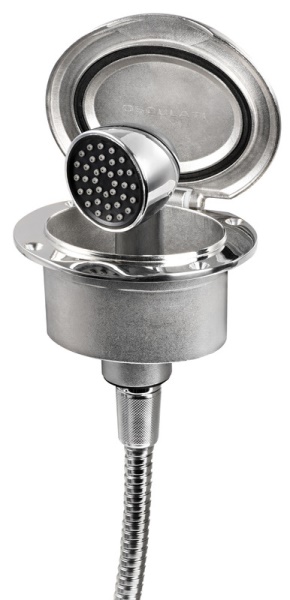 Box Elissa inox con doccia tubo inox 4 m - 15.305.31