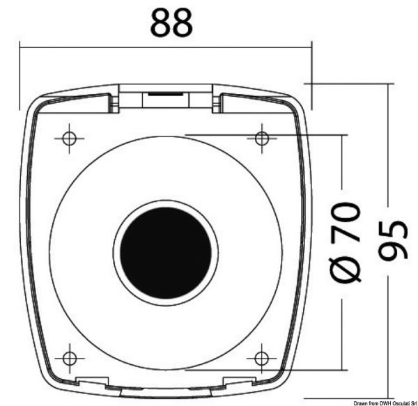 Box e coperchio New Edge foro posteriore - 15.900.10