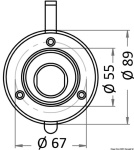 Osculati - Vano per doccia bianco + tappo/guarnizione