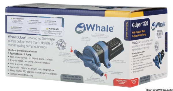 Pompa Whale Gulper 320 12V retail - 16.156.15