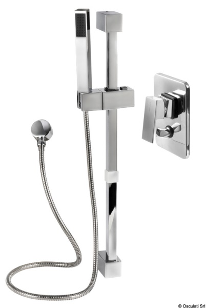 Saliscendi doccia con misc.Square V.2 tubo in PVC - 17.004.06