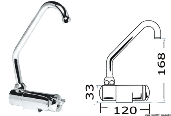 Miscelatore rotante caldo/freddo alto - 17.049.00