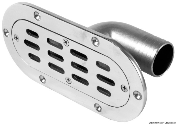 Scarico pozzetto inox ovale - 17.118.05