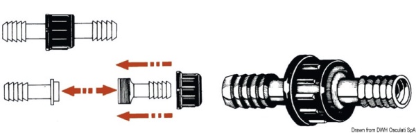 Raccordi diritto nylon mm 22 - 17.205.22