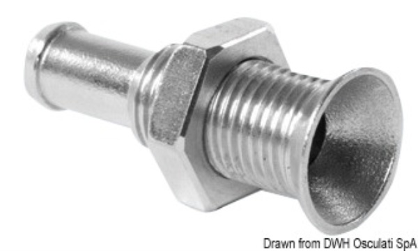 Mini scarico inox a filo 1/4" - 17.214.02