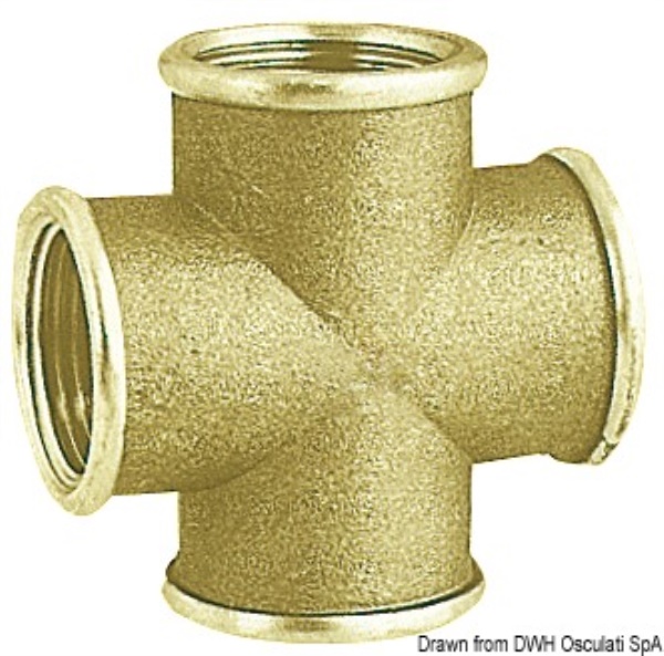 Raccordo croce ottone femmina 1" 1/4 - 17.231.04