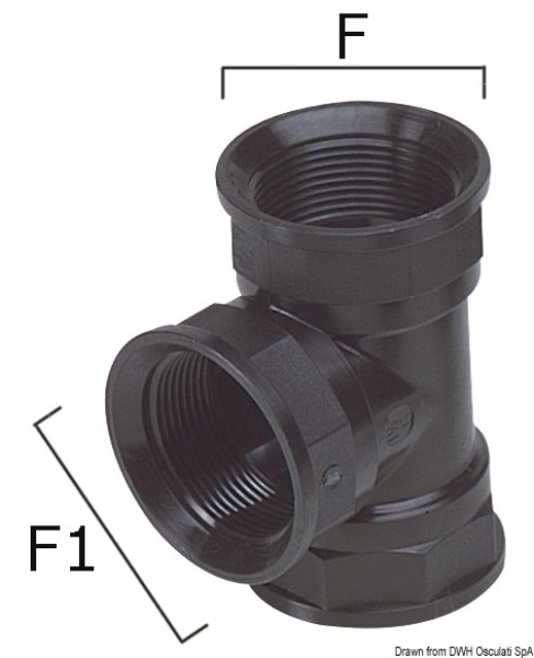 Raccordo a T termopolimero 3/4"-1/2" - 17.237.51
