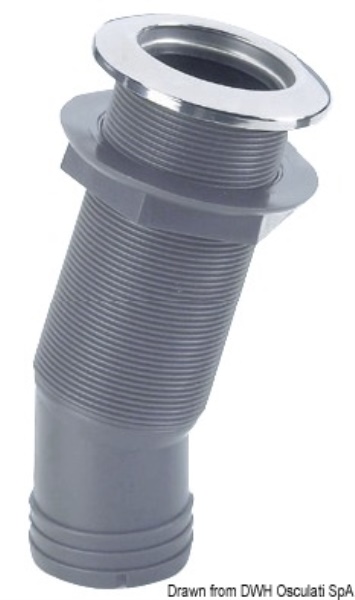 Scarico testa inox 15° 38 mm x 2" 1/4 - 17.329.06