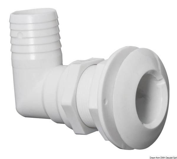 Scarico mare plastica 90° 1" 1/2 x 38 mm - 17.395.20