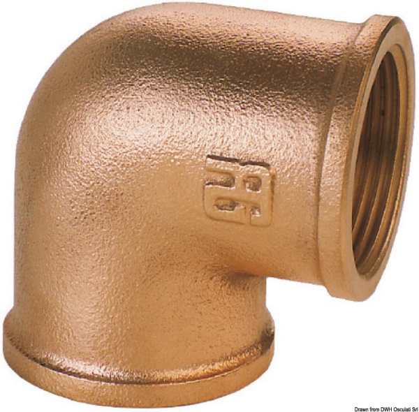 Gomito 90° F-F in bronzo 2" 1/2 - 17.560.09