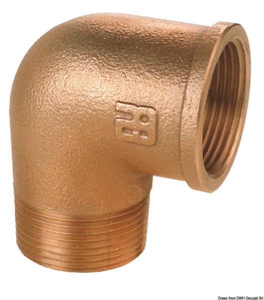 Gomito a 90° M-F in bronzo 3" - 17.561.10