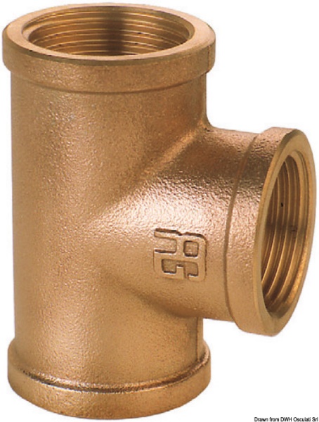 Raccordo a T in bronzo  F-F-F da 2"1/2 - 17.562.08