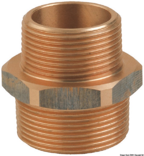Niples doppio ridotto in bronzo M-M 2"1/2 x 2" - 17.564.10