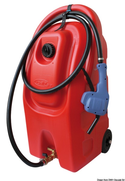 Tanica per benzina con ruote 59 lt omologato UN - 18.404.05