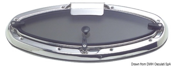 Oblò Bomar inox ellittico 495 x 219 mm - 19.228.99