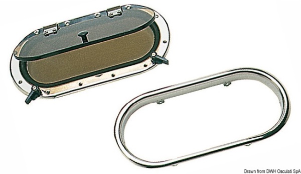 Oblò SCM inox ovale 360 x 160 mm - 19.230.00