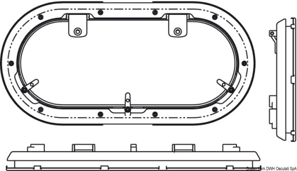 Oblò ovale Bomar Flagship 216 x 444 mm - 19.510.22