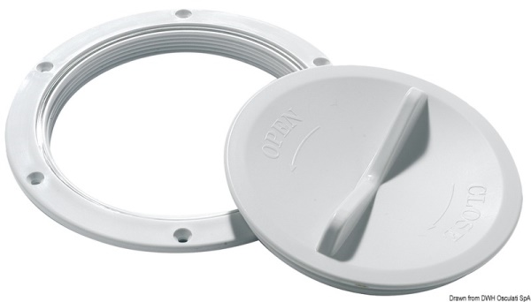 Tappo ispezione bianco 127 mm apertura facilitata - 20.202.00