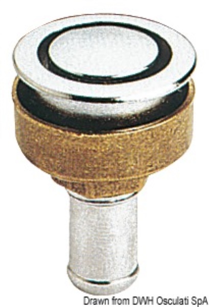 Sfiato ottone cromato 20 mm dritto - 20.286.01