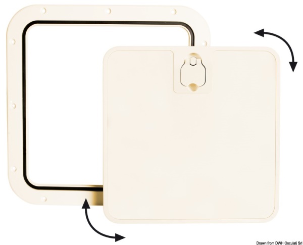 Portello estraibile crema 375 x 375 mm - 20.302.31