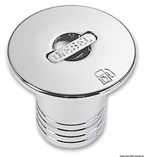 Tappo ottone cromato a filo Diesel 50 mm - 20.667.03