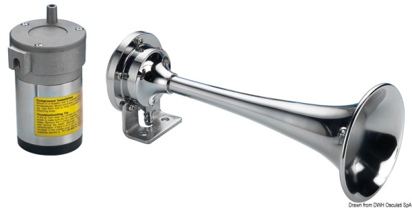 Tromba cromata 1 corno 12 V - 21.442.12