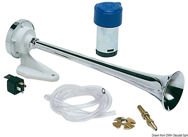 Tromba con compressore 24 V cromato - 21.451.24
